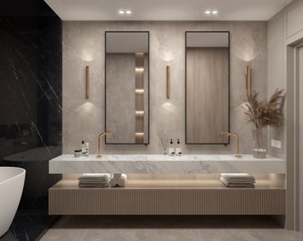 Black Aluminum Frame Rectangular Wall Mirror, ADDHome®