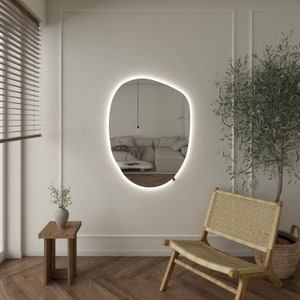 Elegant Irregular Mirror Home Decor Bathroom Design Asymmetrical Mirror Unique Custom Mirror