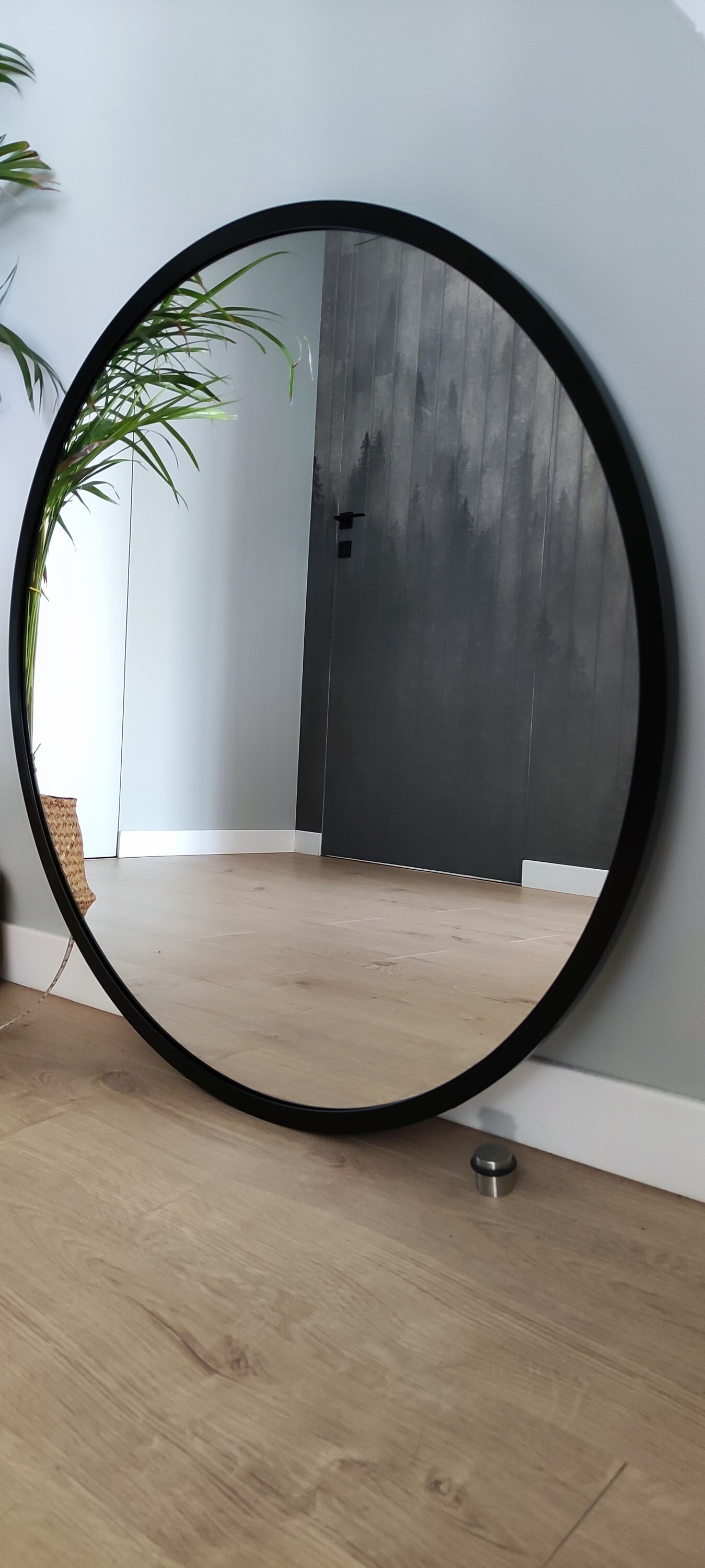 Antok Espejo De Pared, Marco De Metal, 80cm Espejo De Pared Redondo Para Baño, Vanidad, Sala De Estar, Entrada, Círculo Baño Vanidad Espejo, Dorado