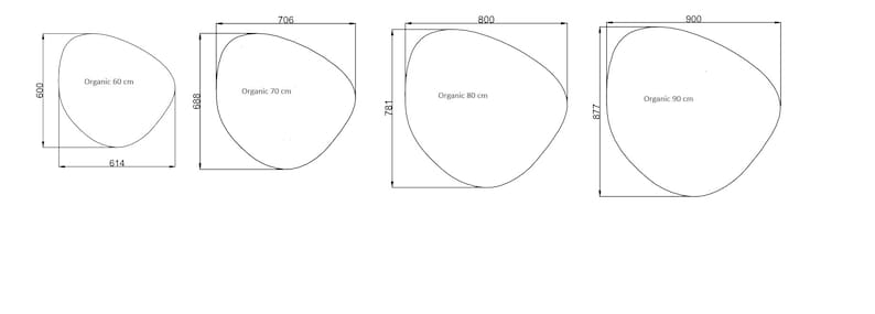 Lustro Organiczne,lustro asymetryczne,lustro podświetlane,lustro ścienne,lustro LED,lustro łazienkowe, lustro dekoracyjne,nieregularne image 8