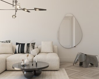 Irregular Asymmetric Wall Mirror, Modern Organic Design