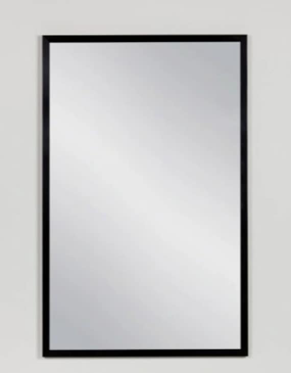 Specchio Da Parete Nero 66x96cm - Design Finestra Con Cornice Alluminio - Foto 4