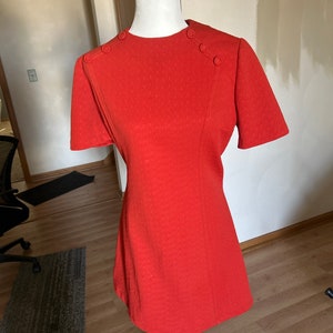 True vintage 1960s burnt orange dress
