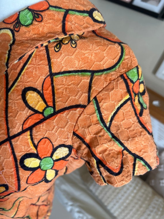 Orange colored mini dress - image 3