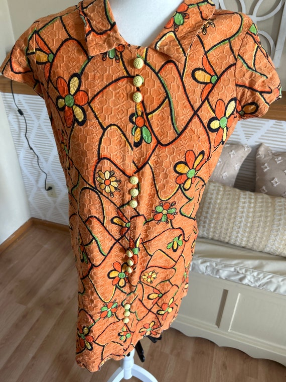 Orange colored mini dress - image 1