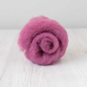 Orchid Carded Wool Batt