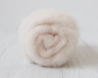 Cherry Blossom Carded Wool Batt