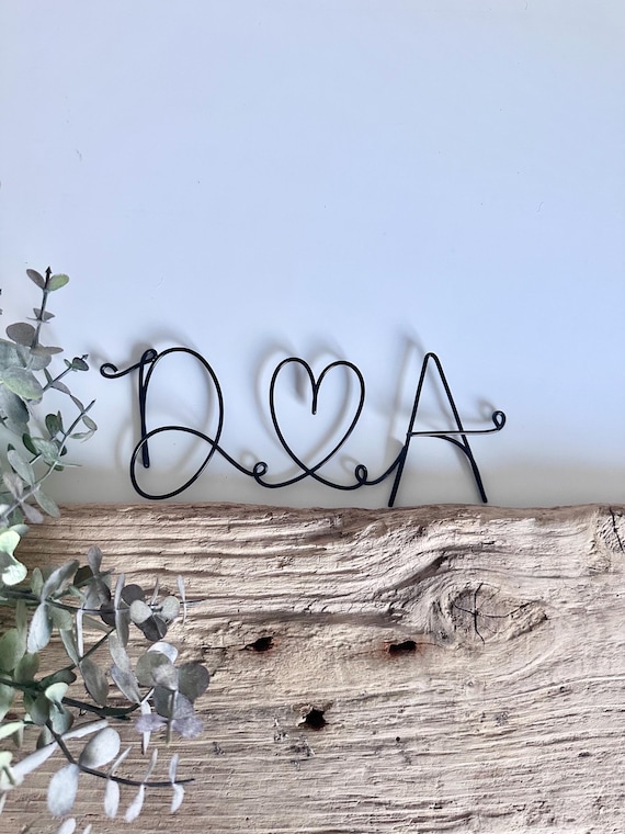Initial sign with heart  His and hers initials  Personalised initial sign  Wedding initials  Valentine’s Engagement Anniversary Wedding gift