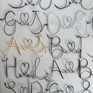 Initial sign with heart His and hers initials Personalised initial sign Wedding initials Valentine’s Engagement Anniversary Wedding gift image 3