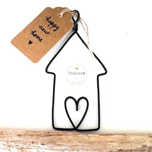 Happy New Home  Home sweet home  Moving home  Home sign  Wire house