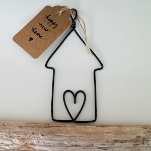 Happy New Home  Home sweet home  Moving home  Home sign  Wire house