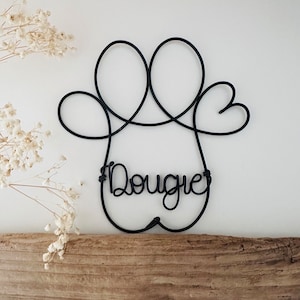 Personalised Wire Paw Print - Pet Memorial Tribute