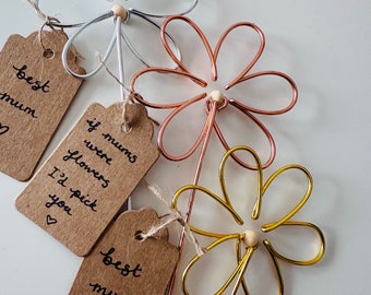 Wire Flower Gift: Mother's Day, Thank You Mum, Flower Girl