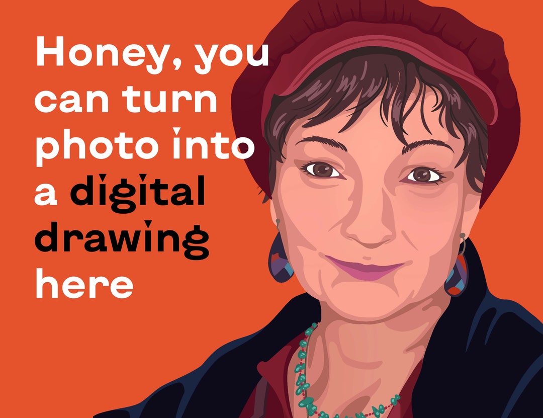 Custom Digital Portrait Family Portrait Portrait From Photo Couple