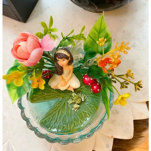 Miniatur Fee Prinzessin, Glasfee Garten offenes Terrarium, Desktop Fee