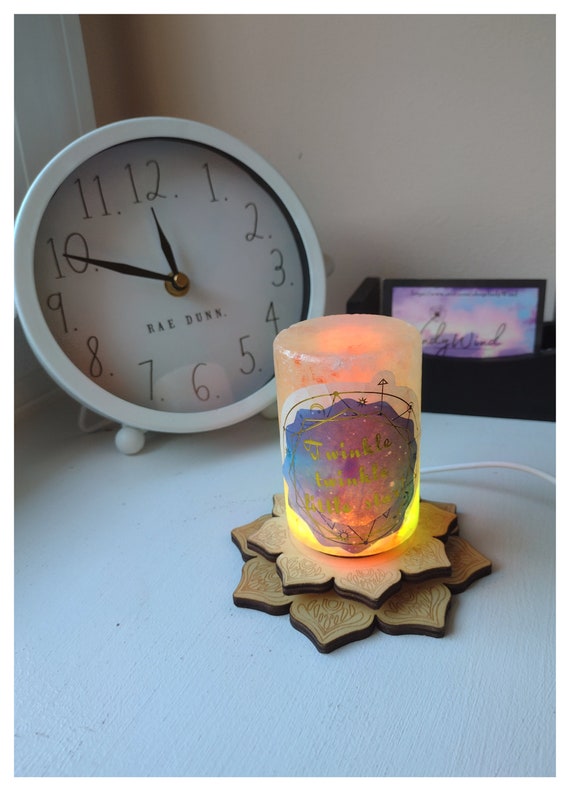 Color Changing Himalayan Salt Lamp Cylinder Rainbow Salt Lamp