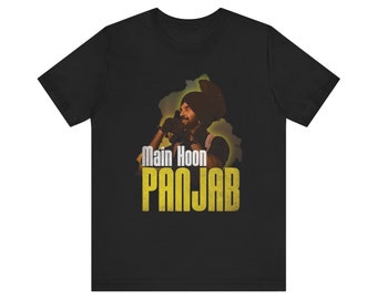 Main Hoon Panjab Diljit Dosanjh inspiriertes Tshirt, Desi Tshirts, Punjabi Desi Jubiläumsgeschenk, Diljit Tour Dilumanati Tshirt