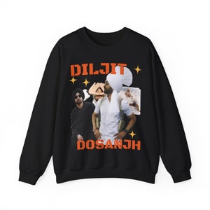 DILJIT DOSANJH Vintage Sweatshirt | Punjabi Singer Tshirt | Diljit Dosanjh Dilumanati Shirt | Desi Apparel | Indian Shirt | Punjabi Jatt