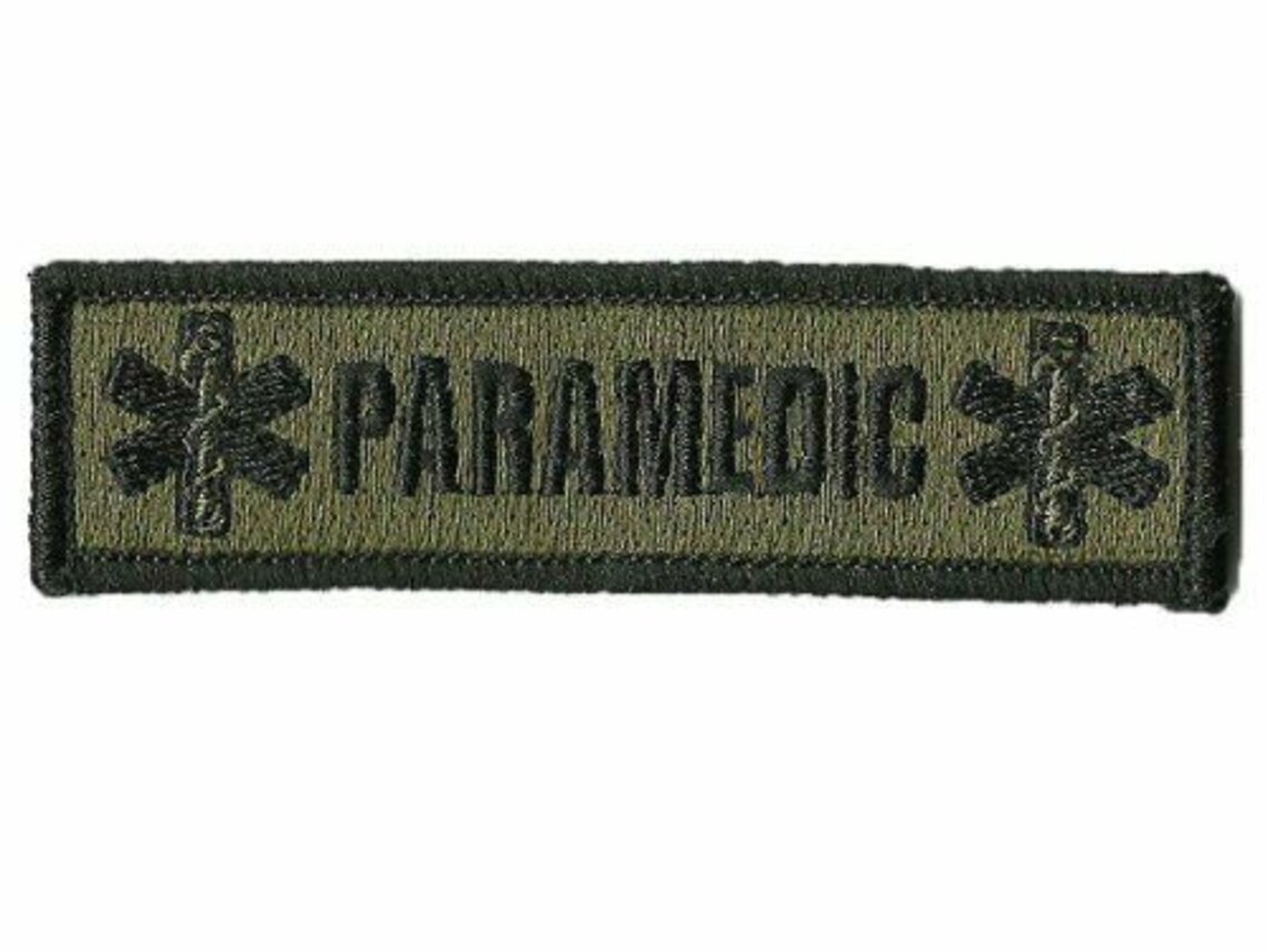 Hook Fastener Compatible Patch Paramedic Olive Drab 3X1 Etsy