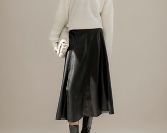 Faux Leather Skirt