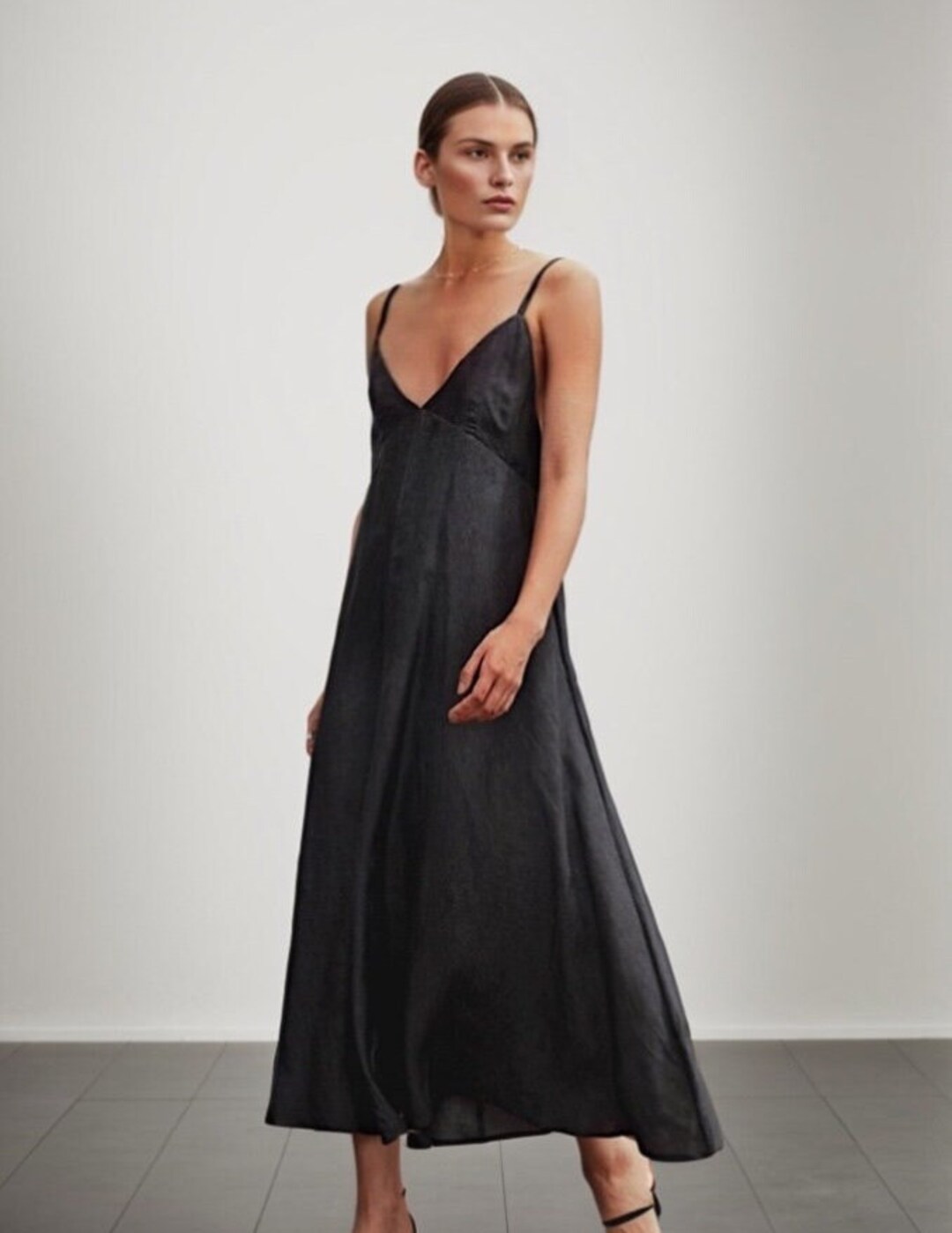 Lyocell Slip Midi Dress - Etsy New Zealand