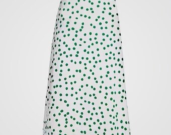 Vintage Style Polka Dot A-Line Midi Skirt