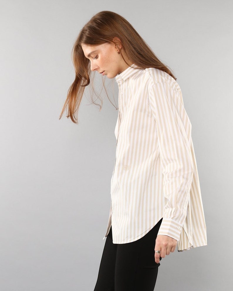 Oatmeal Striped Shirt image 2