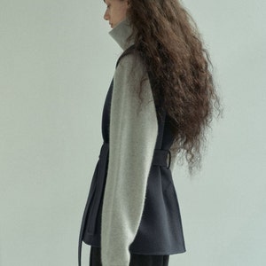 Wool Tunic in Navy image 3