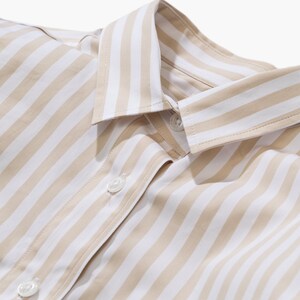 Oatmeal Striped Shirt image 4