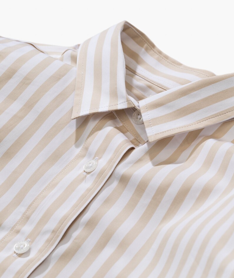 Oatmeal Striped Shirt image 4