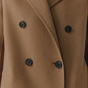 Classic Wool Coat with Notch Lapels Minimalist Design image 7