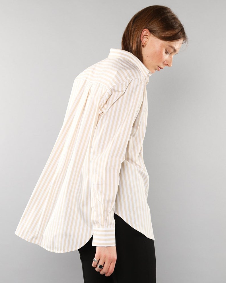 Oatmeal Striped Shirt image 3