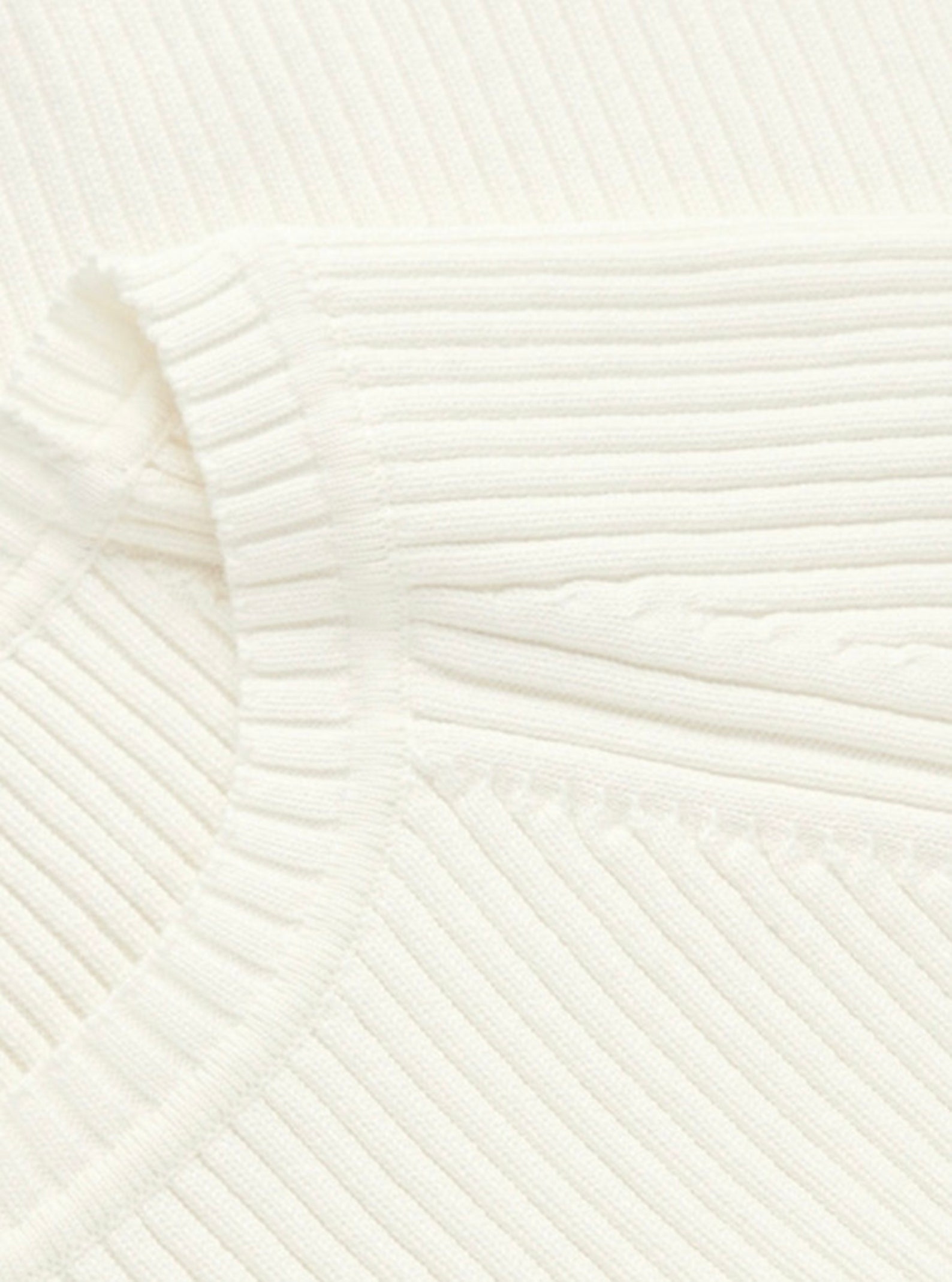 Mesh Panel Ribbed Knit Top