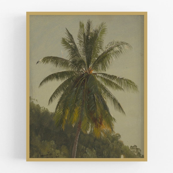 Jamaica Palm Trees / Vintage Art / Tropical Painting / Palm Tree Painting / Tropical Art / Caribbean Art / Caribbean Painting / West Indies
