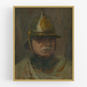 Porträt eines Offiziers / Vintage Kunst / Europa Kunst / Vintage Portrait / Portrait Gemälde / Antikes Porträt / Vintage Ölgemälde / Kunst