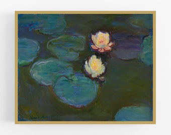 Nympheas / Vintage Art / Water Lily Painting / European Art / Vintage Painting / Water Lily Art / Garden Painting / Scenic Art / French Art