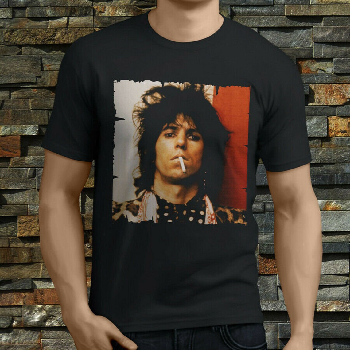 KEITH RICHARDS SMOKE Black T-Shirt Keith Richards for | Etsy