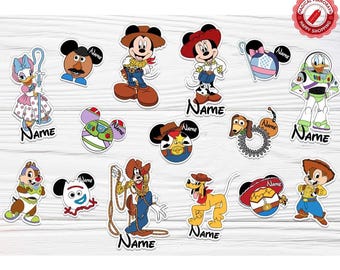 Personalized Disney Toy Story Magnet, Pixar Day at Sea Mickey and Friends Buzz Woody Cruise Door Decor, Family Cruise Ship Stateroom Door