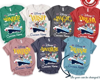 Personalized Disney Cruise Shirt, Mickey and Friends Cruise Squad, Family Cruise Vacation 2026, Disney Trip Shirt, Disney Wish Dream Magic