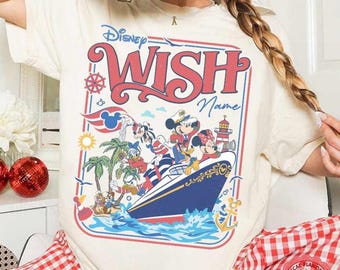 Personalized Disney Cruise Shirt, Mickey and Friends Cruise Squad, Family Cruise Vacation, Disney Wish Dream Magic Wonder Fantasy Treasure