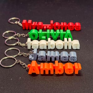 Personalized Name Tag Keychain: Custom Stocking Stuffer