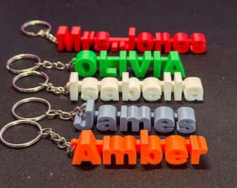 Personalized Name Tag Keychain: Custom Stocking Stuffer