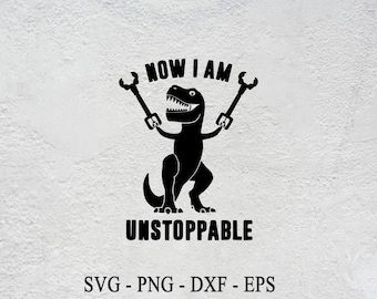 Unaufhaltsame T-Rex Dinosaurier SVG-Dateien: Cricut, Silhouette (Digitaler Download)