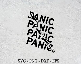 Retro Panic Text SVG: Verzerrte Schrift (Digitaler Download)