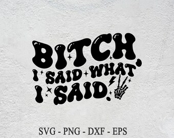 I Said What SVG, Sarcastic Woman Shirt Design (Digital Download