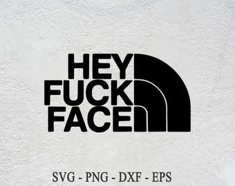 Hey fuck Gesicht svg: Vektordatei (Digitaler Download)