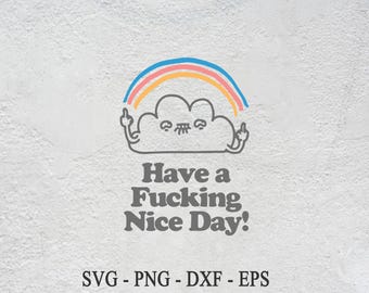 Have a Nice Day Graphic T-Shirt Design, Cute Rainbow Illustration, Unisex Tee , Retro Cotton Shirt , Digital Art for Sublimation or Print