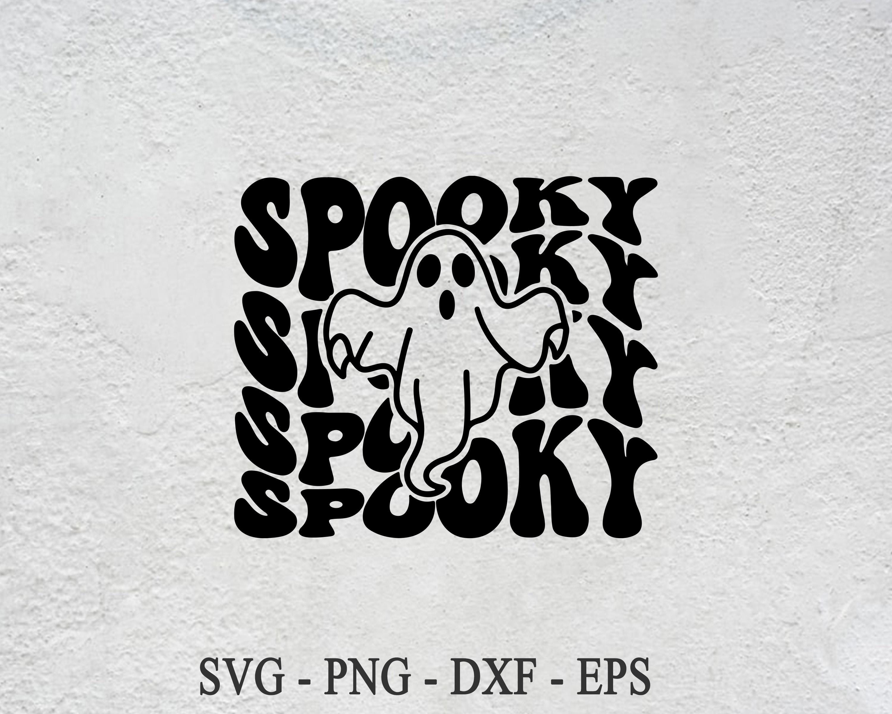 Retro Spooky Ghost SVG: Halloween Vibes (Digital Download)