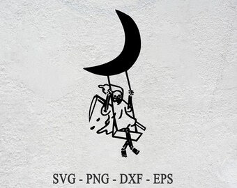Mond Blutige Sichel Sensenmann #4 Böser Geist Bösewicht Tod Kill Totenkopf Skelett Knochen Geist * ClipArt digitaler Download eps/dxf/png/jpeg/svg