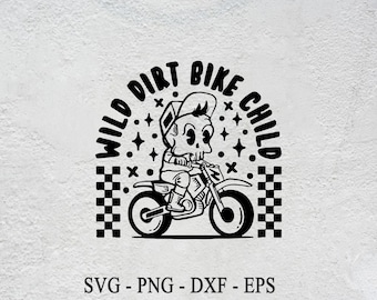 Calavera de motocross SVG: Diseño de motocross salvaje (descarga digital)
